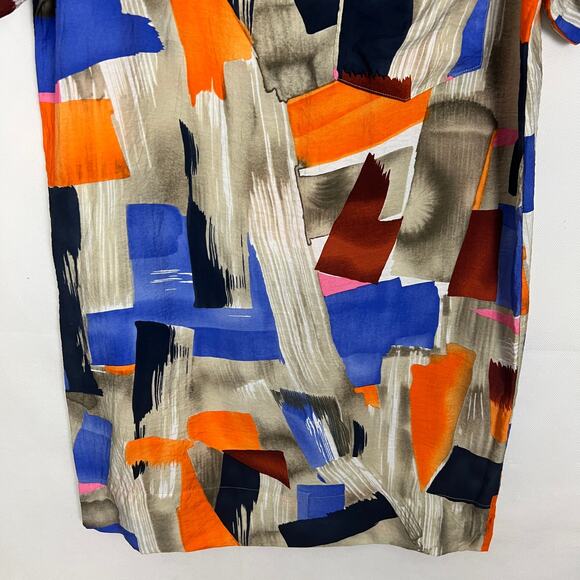 New York & Company Womens Dress Medium Shift Painter Colorful Artsy Summer Boho - Picture 6 of 11